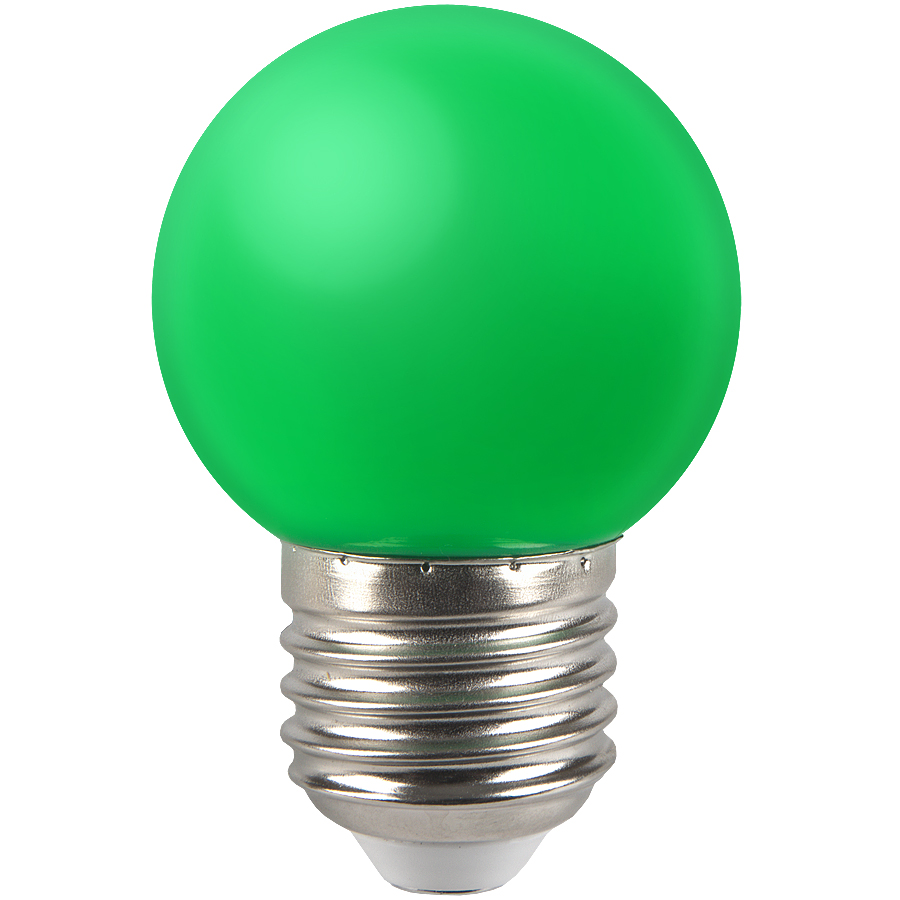 Лампа светодиодная General GLDEN-G45PB-5-230-E27, 661498, зеленая