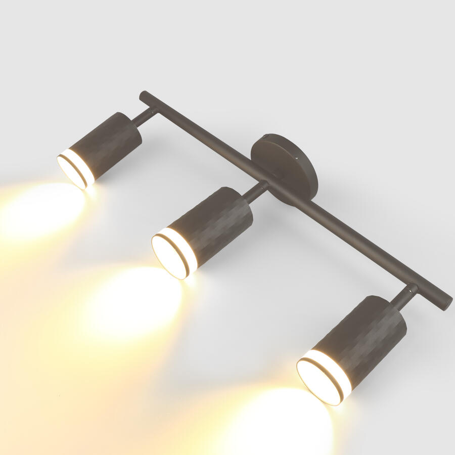 Спот на основании GWL-3GU10-M-IP20 Тройной Графит Кирпич