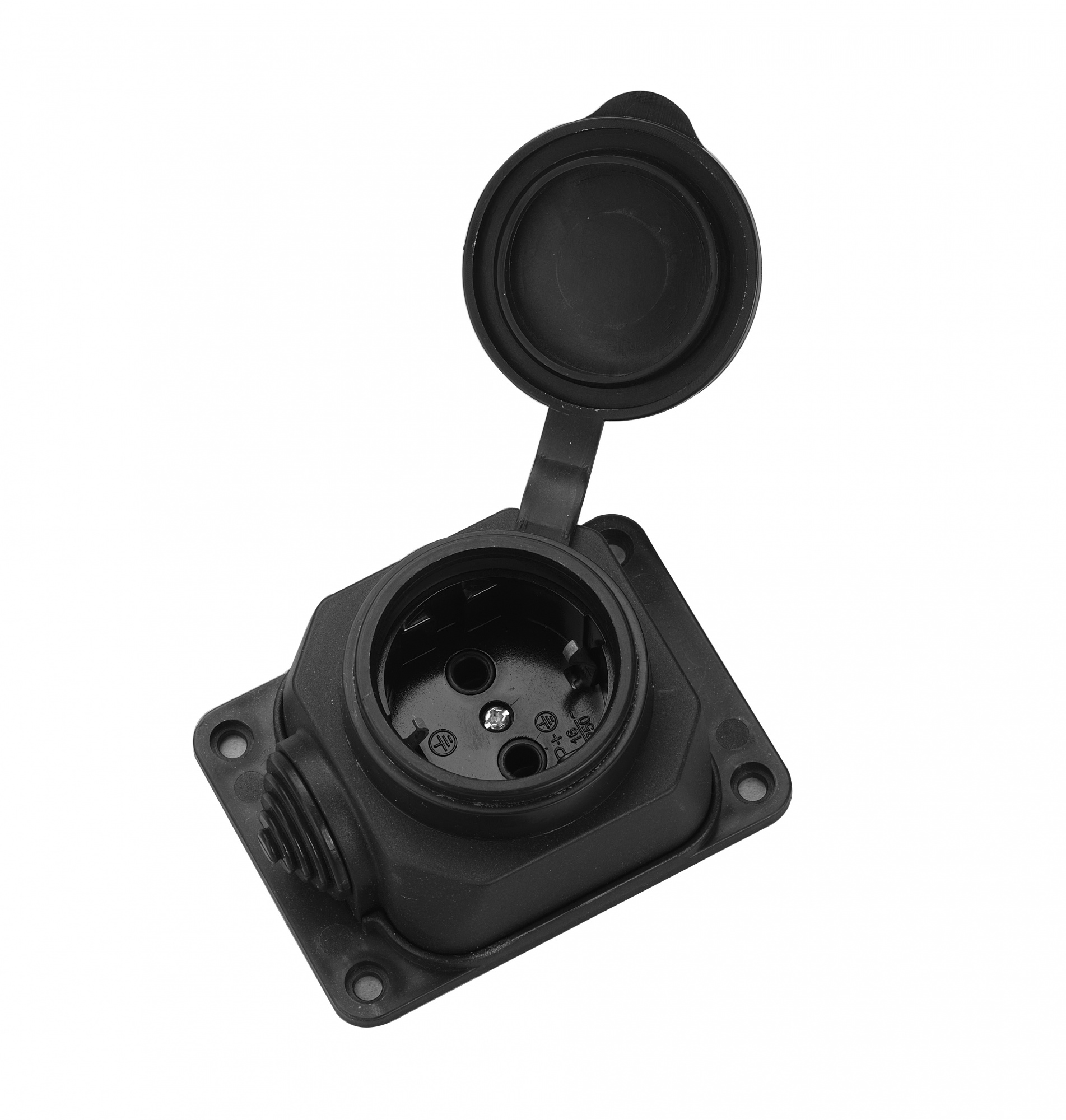 Розеточная колодка GSB-16-1-G-IP44, 16А, 1 место, с/з, б/в, IP44, 1/100