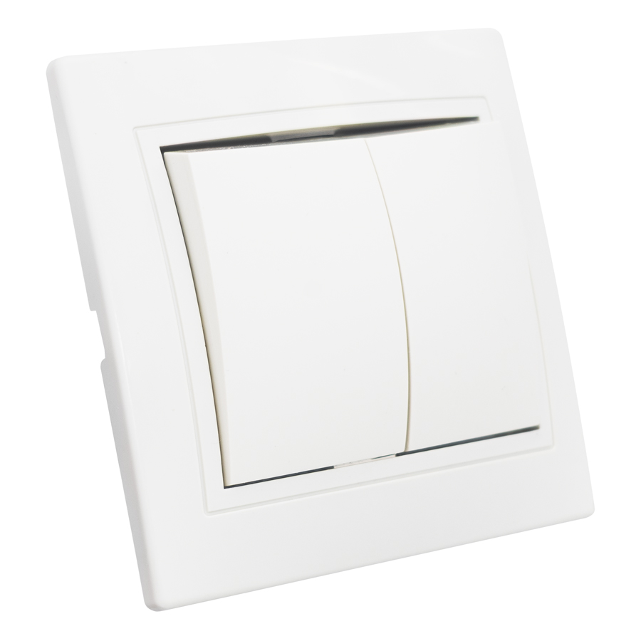 Выключатель 2 кл. скрытой установки 10А 250В IP20,слоновая кость (керамика) "Дельта" General