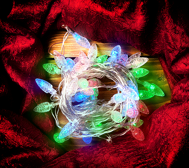 Гирлянда "ШИШКИ" GLFG-50-500-IP20-XC-RGB  50 диодов 5м с контроллером 8 режимов