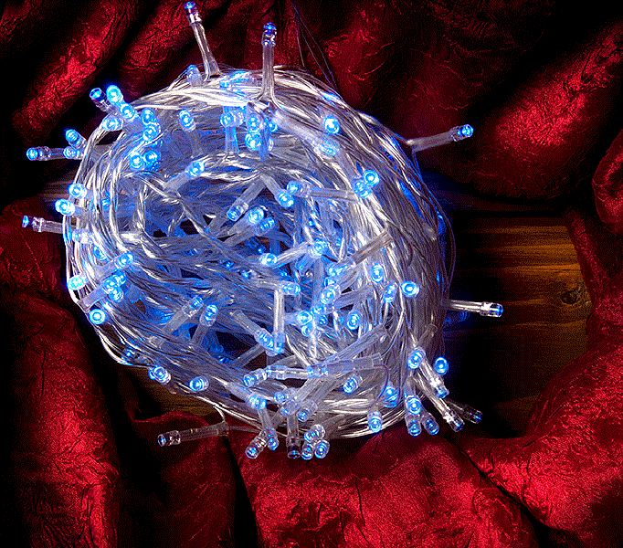 Гирлянда "На Ёлку" GLFG-200-1000-IP20-X-B   200 диодов 10м с контроллером 8 режимов