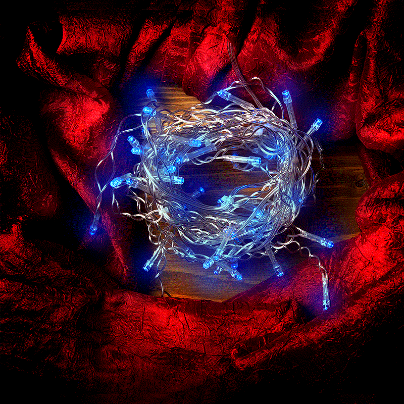 Гирлянда "Бахрома" GLFG-48-180-50-IP20-FL-B  48 диодов 1.8x0.5 м с контр 8 режимов