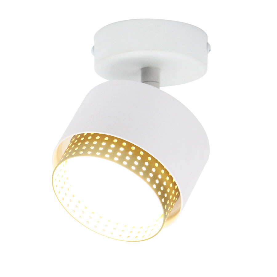 Спот на основании General GWL-GX53-M-IP20 Одинарный Белый+Золотой Матрикс