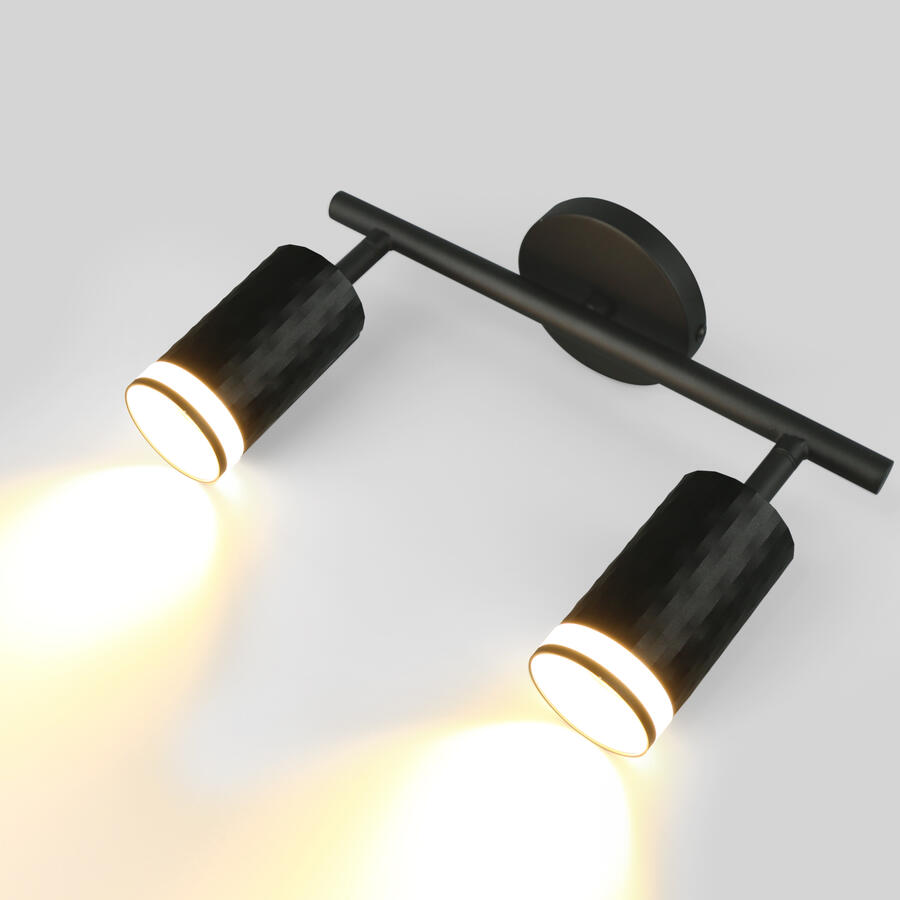 Спот на основании GWL-2GU10-M-IP20 Двойной Черный Кирпич