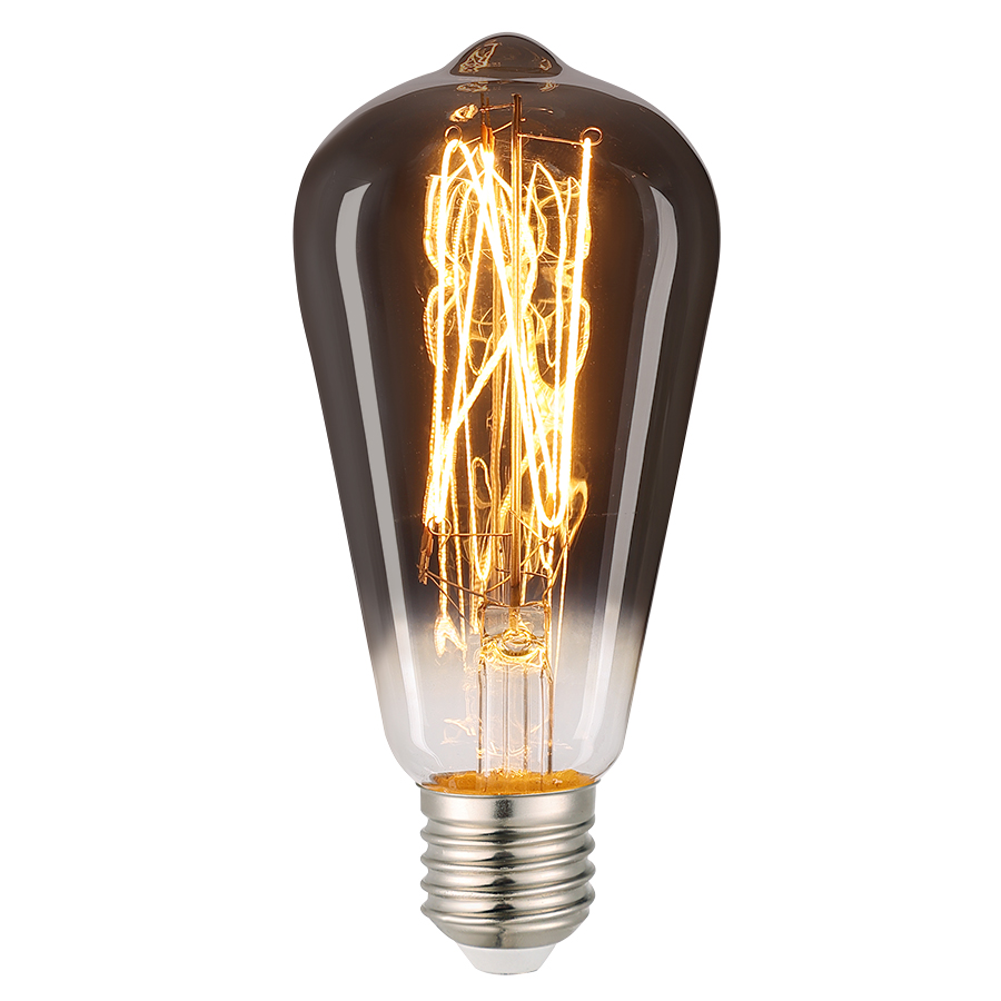 Лампа светодиодная General Филамент Винтаж GLDEN-ST64DSS-6-230-E27-1800, 661522, теплый белый, серая дымчатая