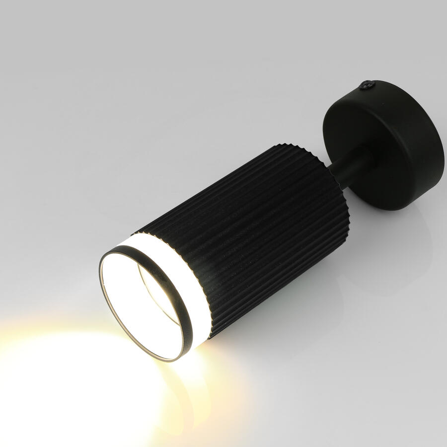 Спот на основании GWL-GU10-M-IP20 Одинарный Черный Полосы