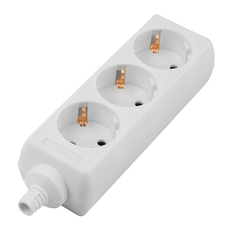 Розеточная колодка GSB-16-3-G-IP20, 16А, 3 места, с/з, б/в, IP20, 1/50