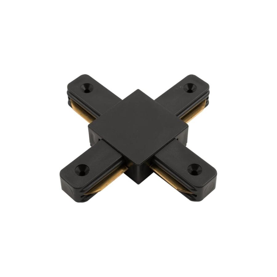 Коннектор для шинопровода Х- образный 1-фазный  G-1-TXT-CV-IP20-B черный