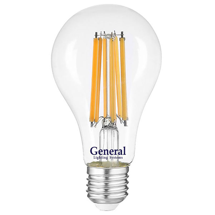 Лампа светодиодная General Филамент GLDEN-A65S-25ВТ-230-E27-2700, 660322, E-27, 2700 К
