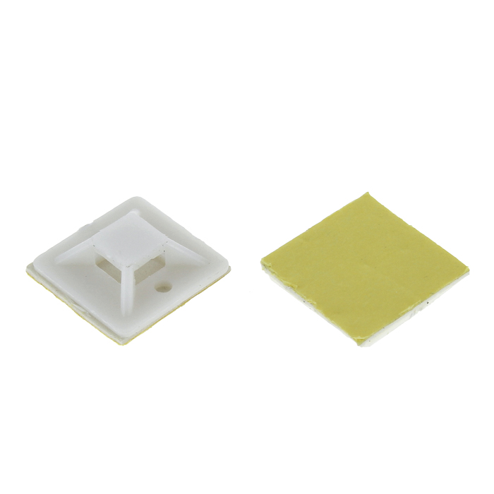 Площадка под хомуты GNC-40-40-W, 40x40мм, 100 шт, самоклеющаяся, Белая, 1/50