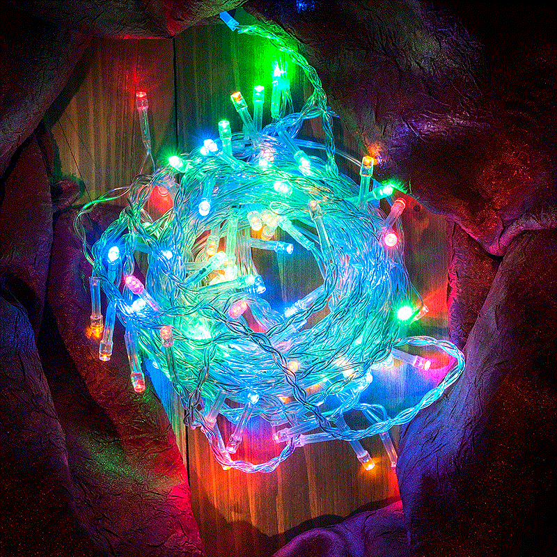 Гирлянда "На Ёлку" GLFG-200-1000-IP20-X-RGB  200 диодов 10м с контроллером 8 режимов