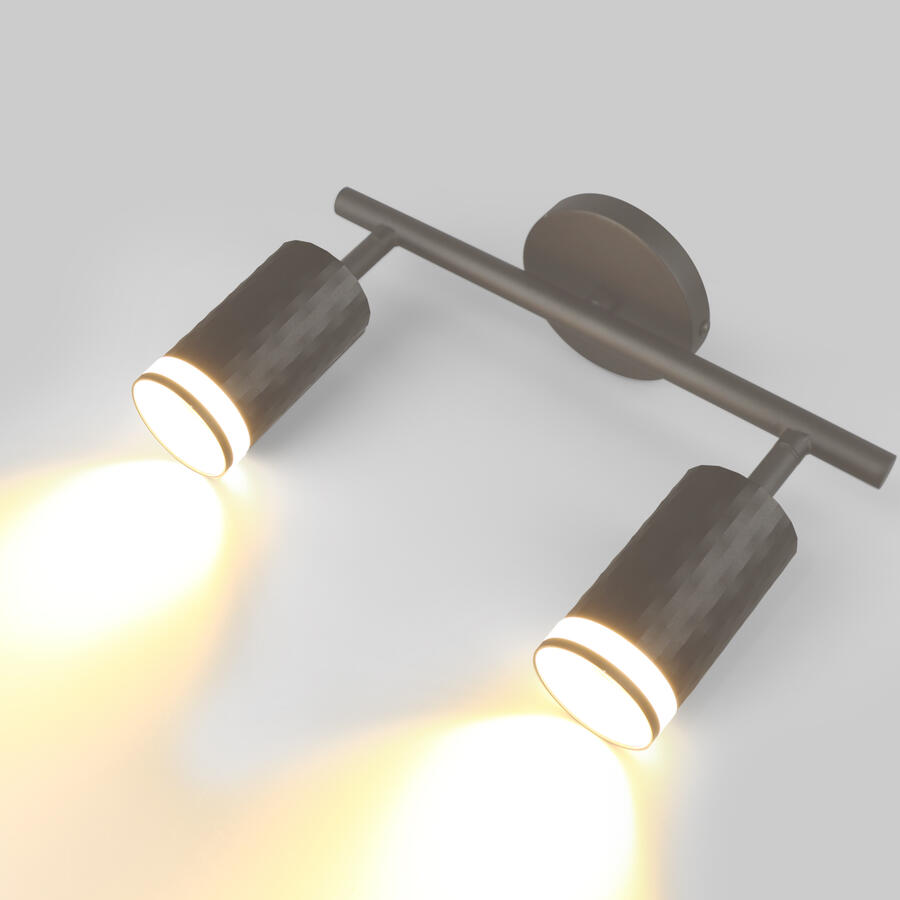 Спот на основании GWL-2GU10-M-IP20 Двойной Графит Кирпич