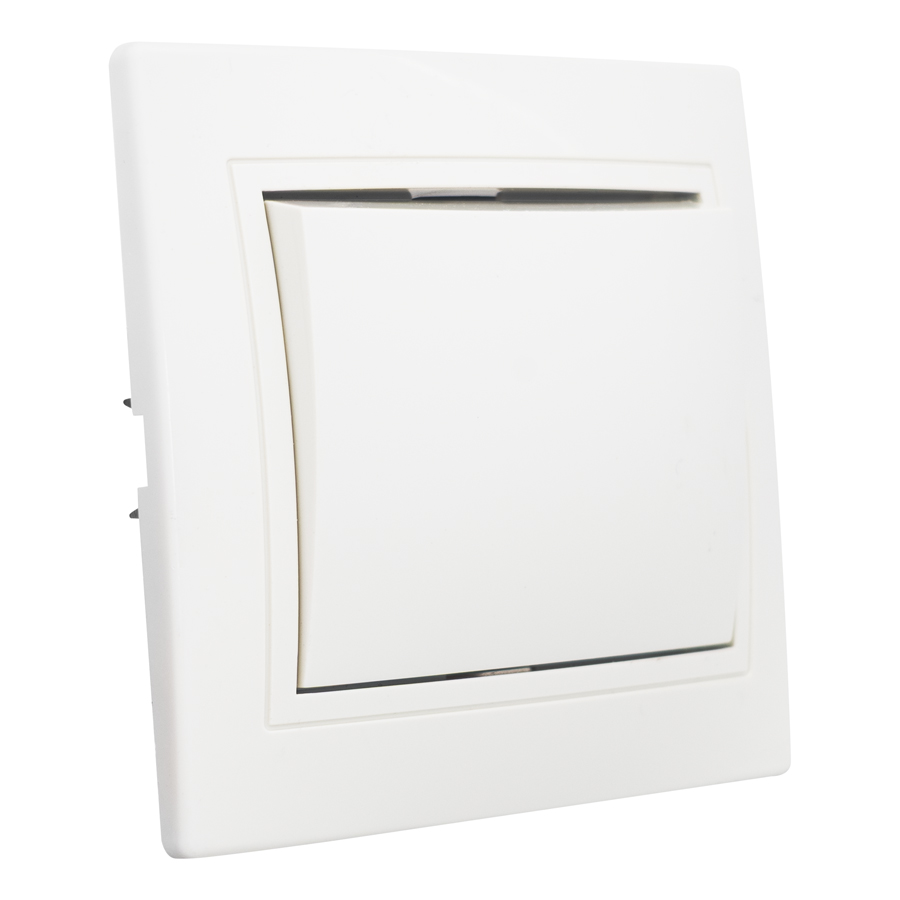 Выключатель 1 кл. скрытой установки 10А 250В IP20,слоновая кость (керамика) "Дельта" General