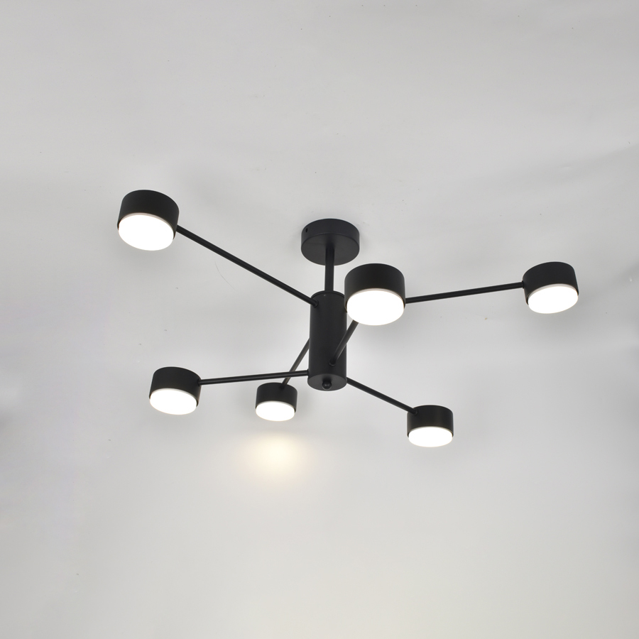 Люстра под лампу GCHL-6GX53-M Черная Стеллар